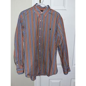 Ralph Lauren Multicolor Striped long sleeve men’s Shirt embroidered Logo L